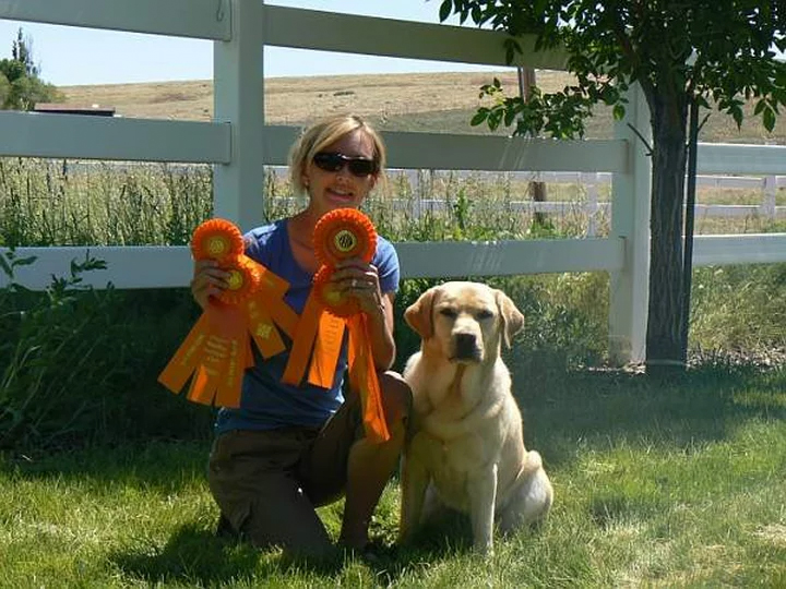 Lucy Pictured with Ribbons